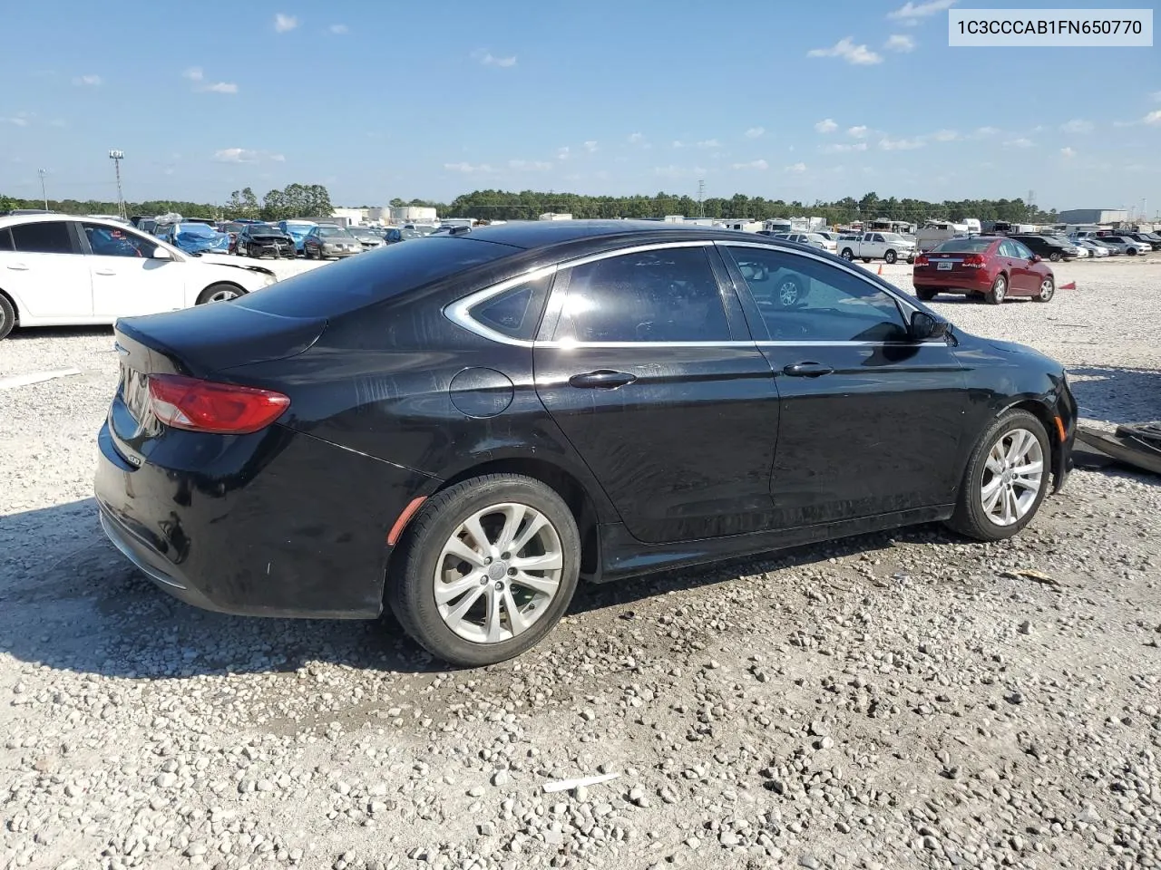 2015 Chrysler 200 Limited VIN: 1C3CCCAB1FN650770 Lot: 74588664