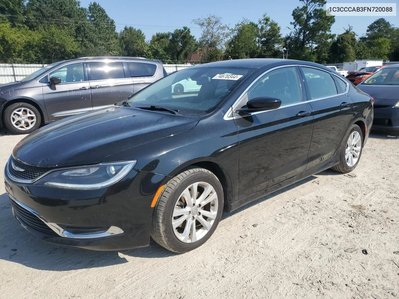 2015 Chrysler 200 Limited VIN: 1C3CCCAB3FN720088 Lot: 74670344