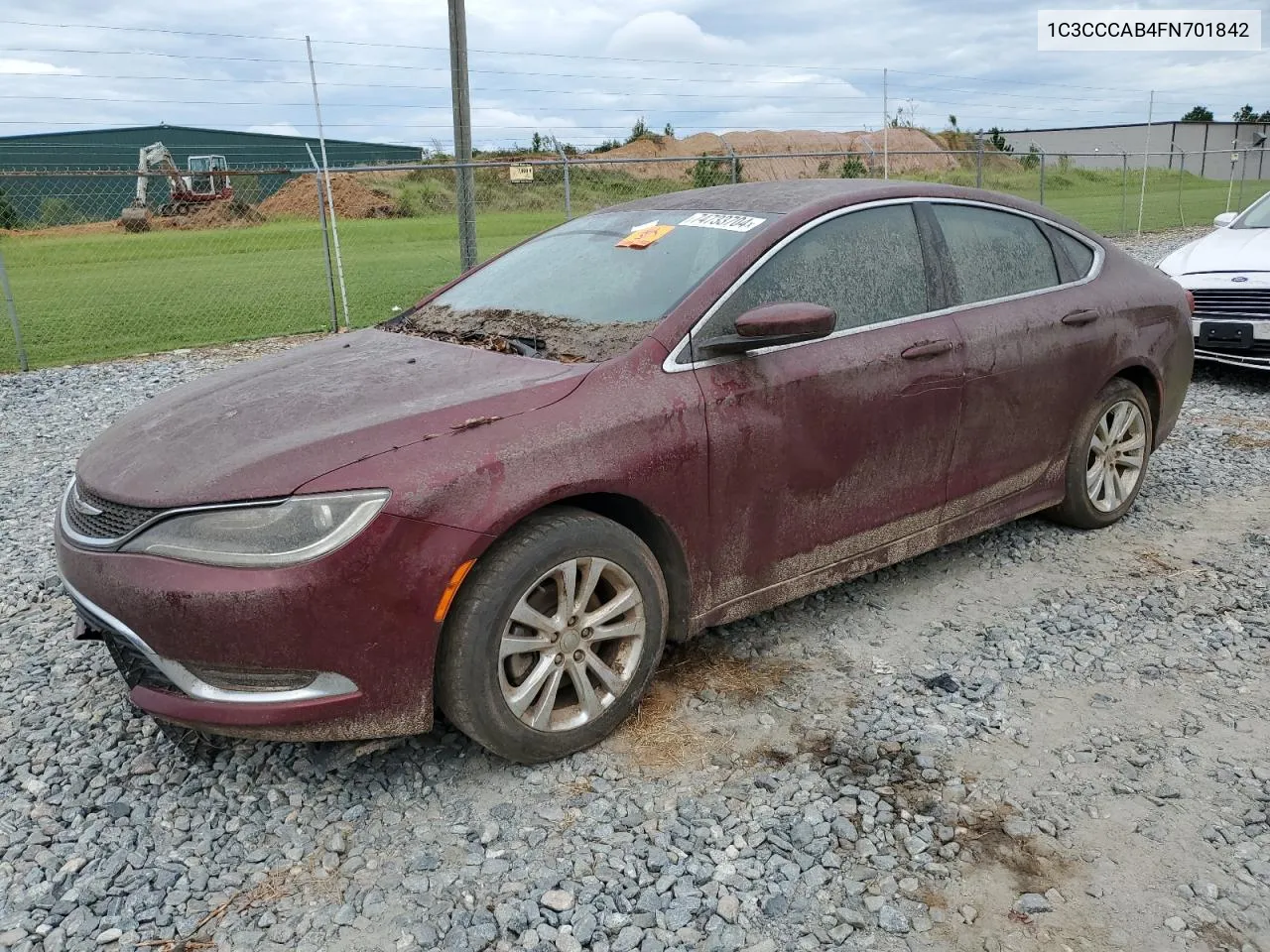 2015 Chrysler 200 Limited VIN: 1C3CCCAB4FN701842 Lot: 74733704