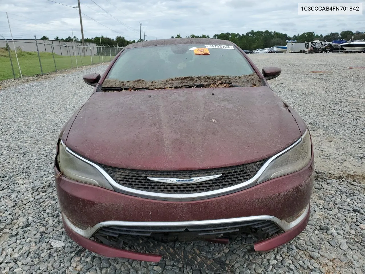 2015 Chrysler 200 Limited VIN: 1C3CCCAB4FN701842 Lot: 74733704