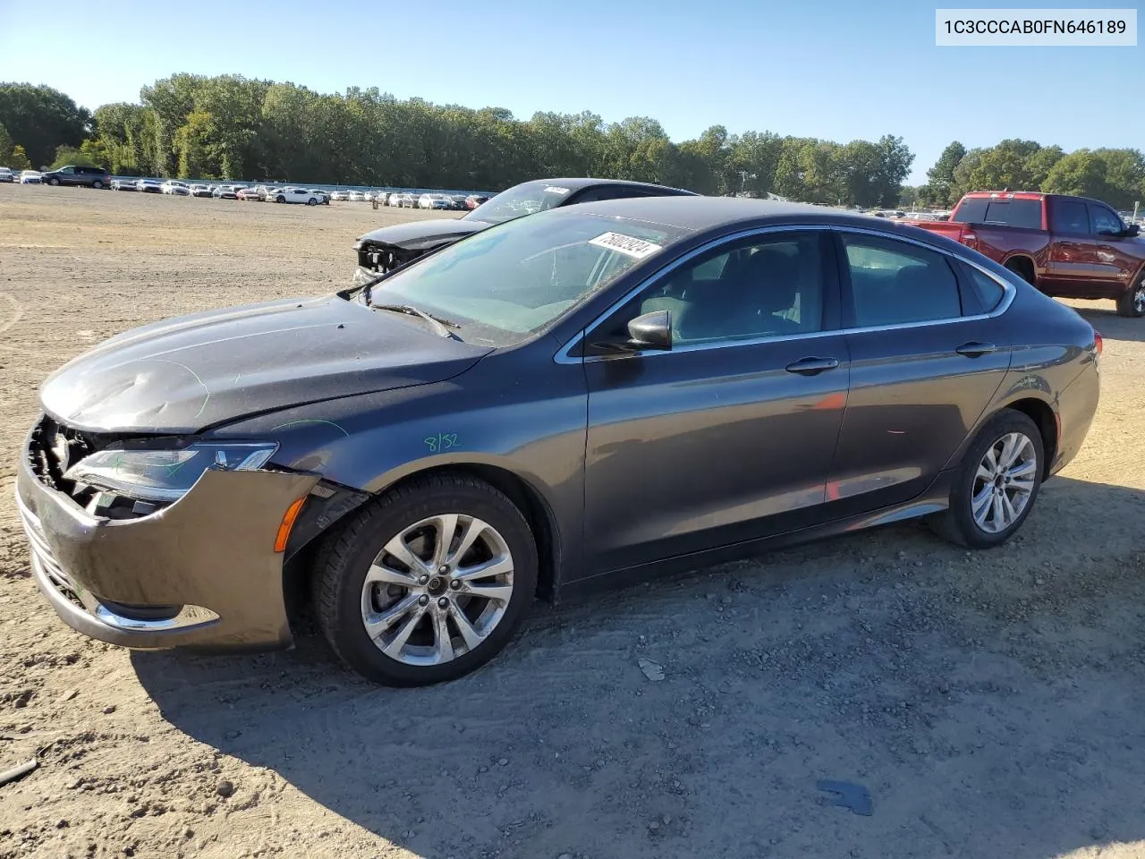 2015 Chrysler 200 Limited VIN: 1C3CCCAB0FN646189 Lot: 75002924