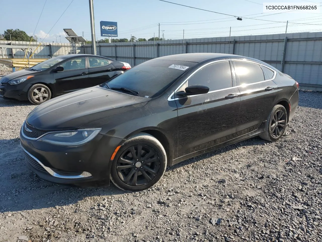 2015 Chrysler 200 Limited VIN: 1C3CCCAB1FN668265 Lot: 75017954