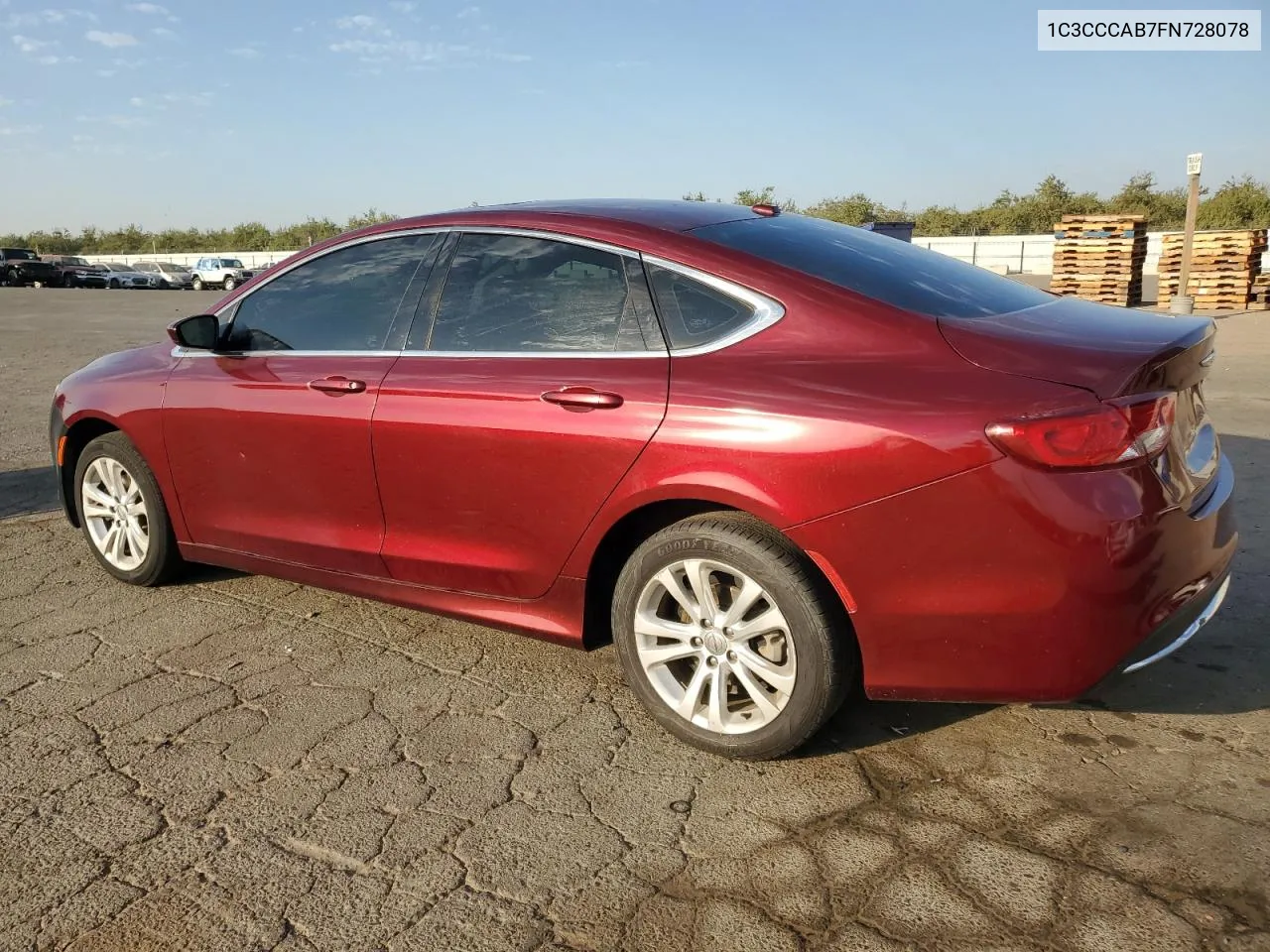 2015 Chrysler 200 Limited VIN: 1C3CCCAB7FN728078 Lot: 75052064