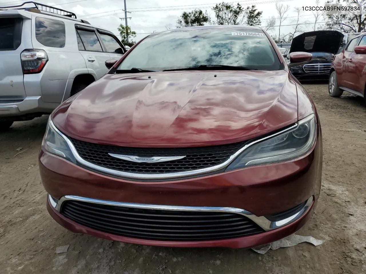 2015 Chrysler 200 Limited VIN: 1C3CCCAB9FN597834 Lot: 75178684