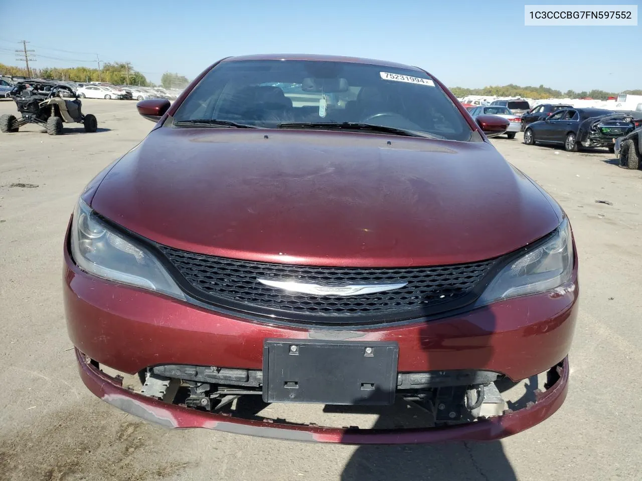 1C3CCCBG7FN597552 2015 Chrysler 200 S