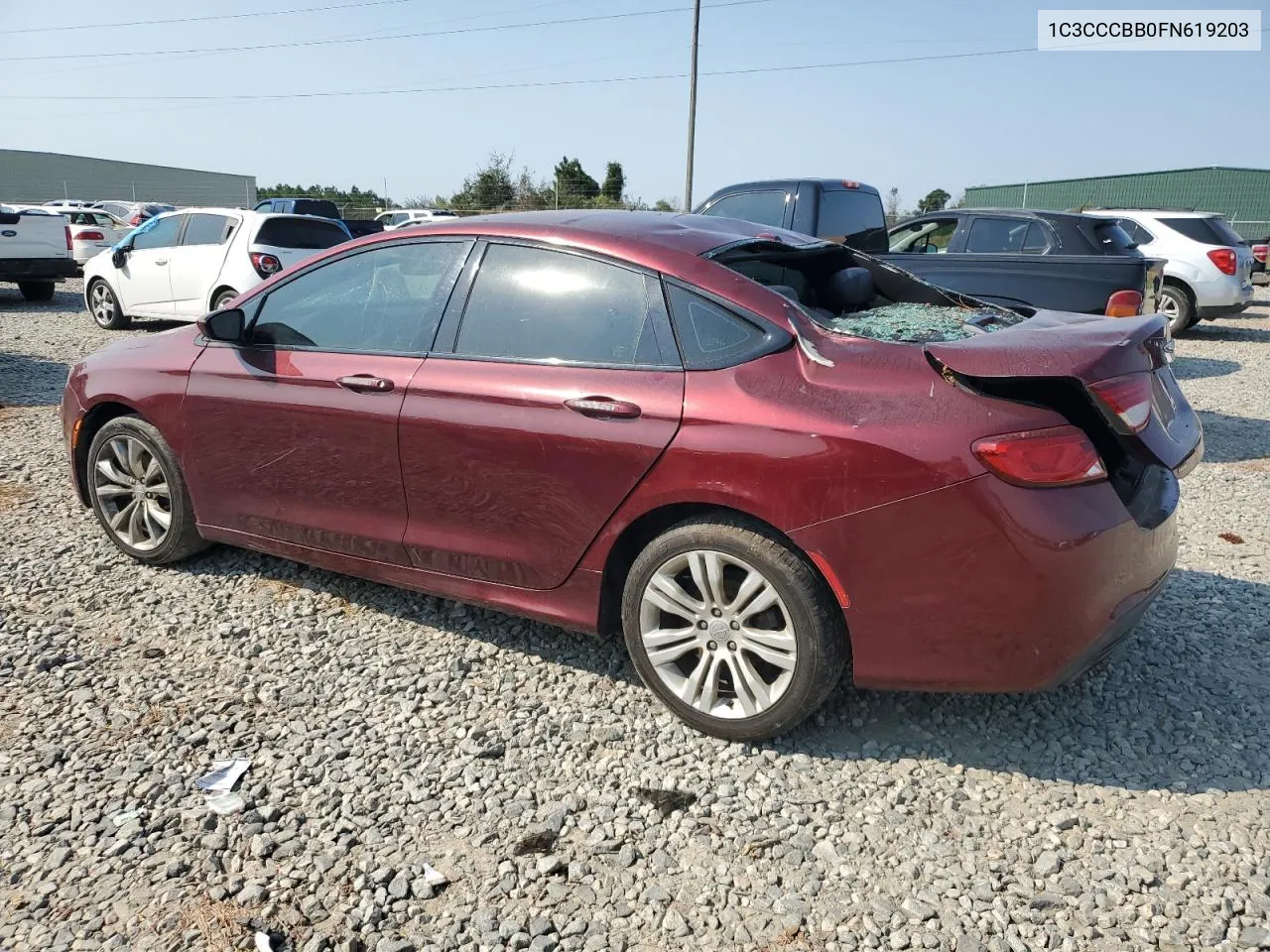 2015 Chrysler 200 S VIN: 1C3CCCBB0FN619203 Lot: 75389524