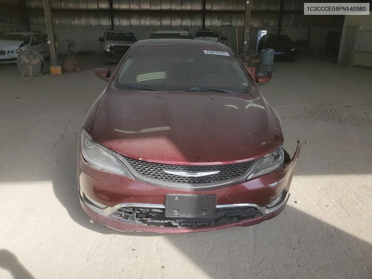 2015 Chrysler 200 C VIN: 1C3CCCEG8FN540580 Lot: 75427474