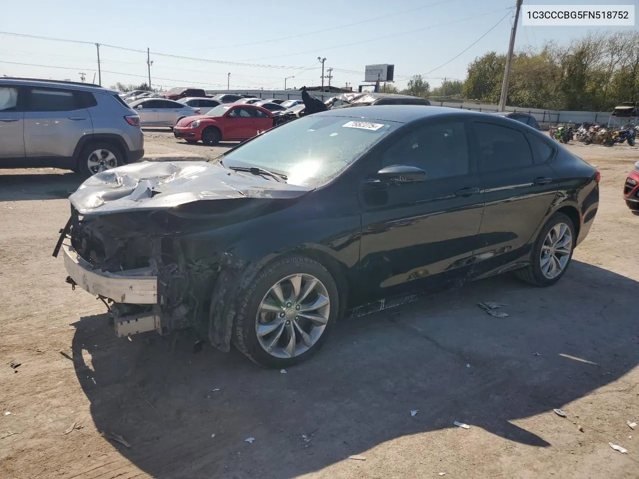 1C3CCCBG5FN518752 2015 Chrysler 200 S