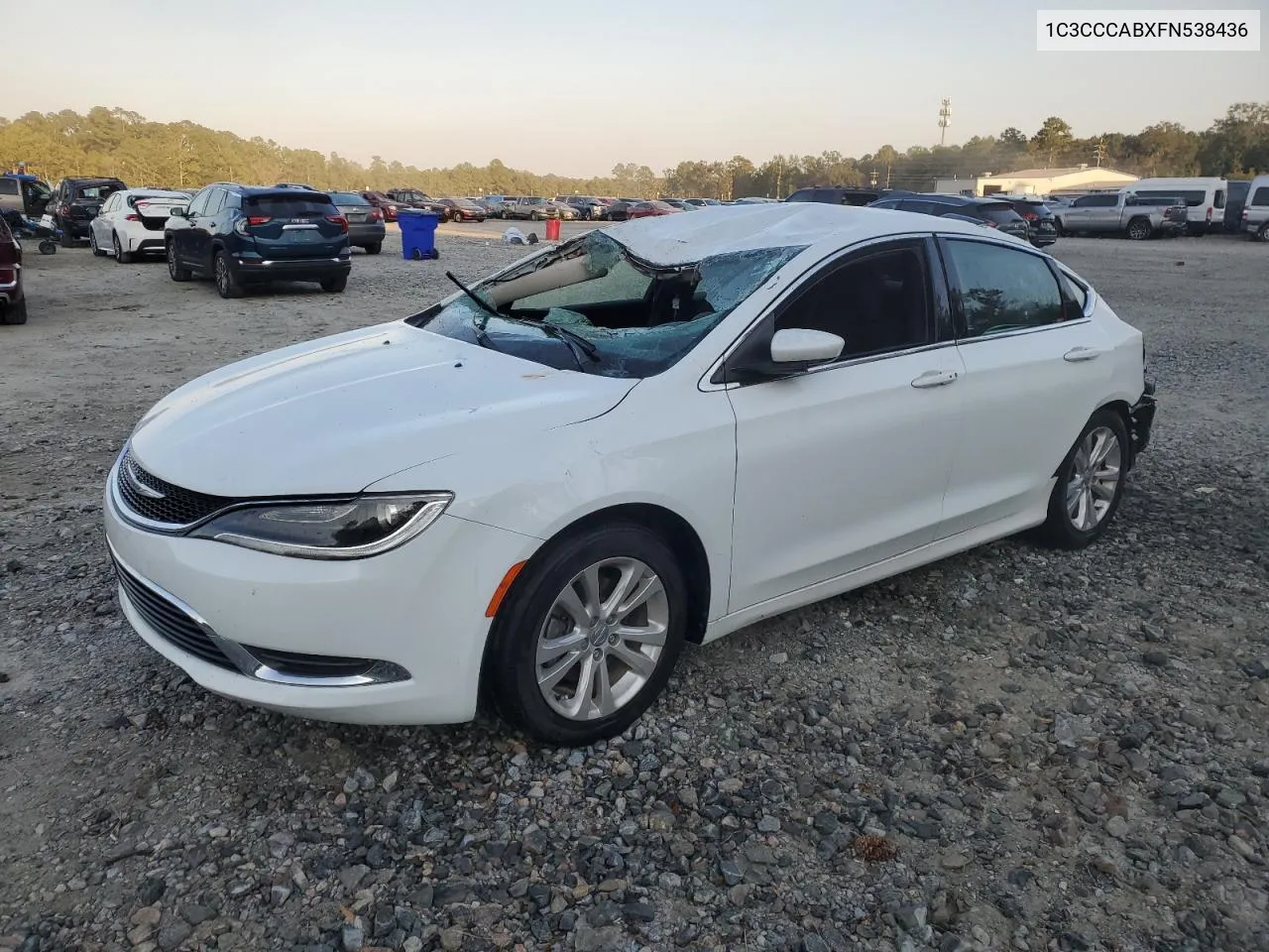 2015 Chrysler 200 Limited VIN: 1C3CCCABXFN538436 Lot: 75522804