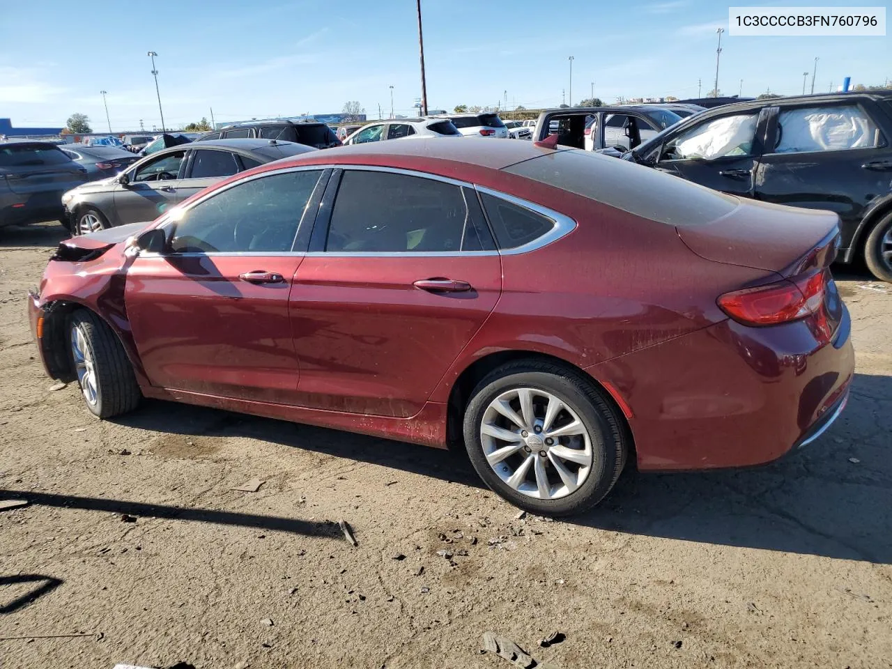 2015 Chrysler 200 C VIN: 1C3CCCCB3FN760796 Lot: 76037224