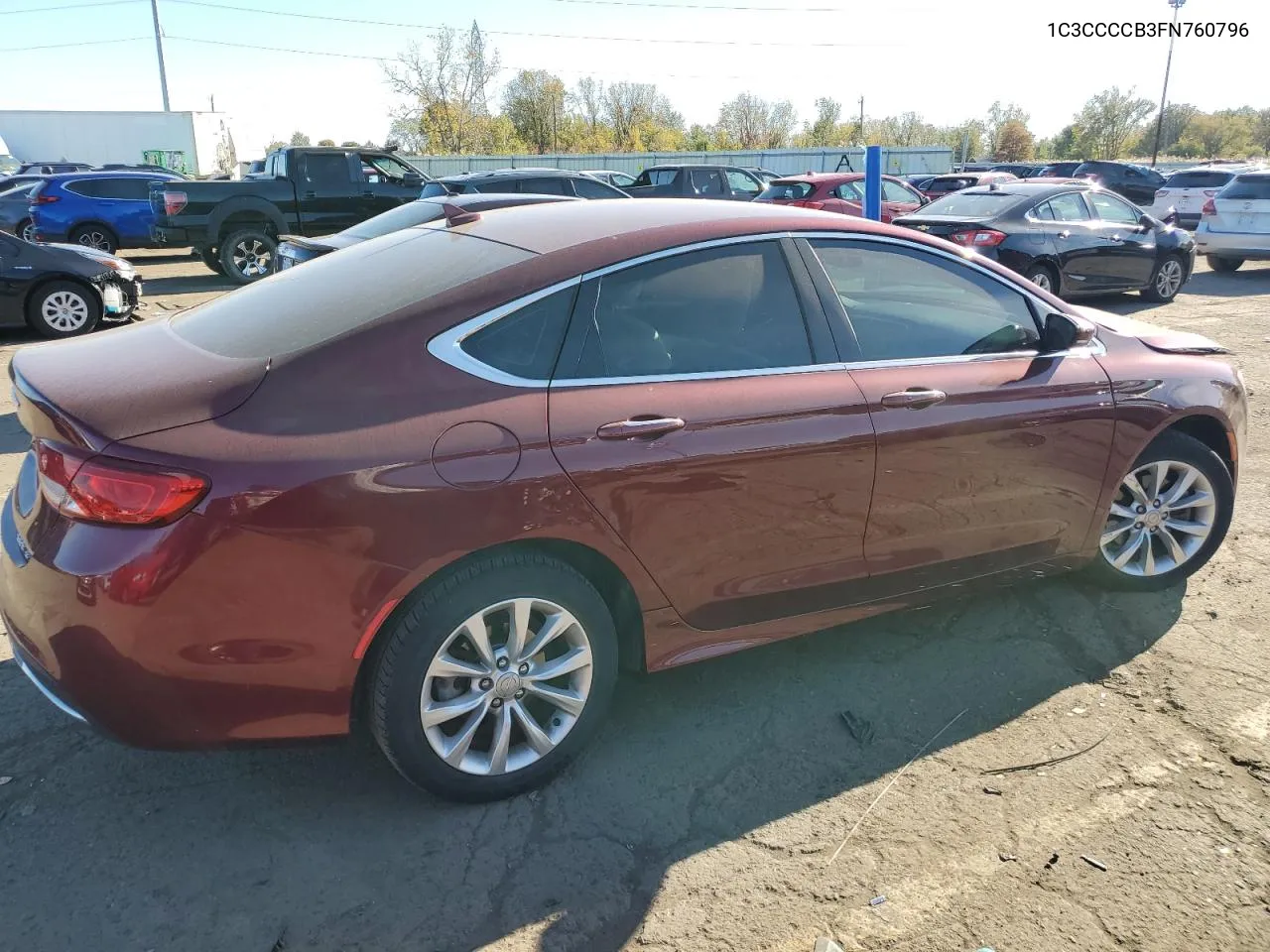 2015 Chrysler 200 C VIN: 1C3CCCCB3FN760796 Lot: 76037224