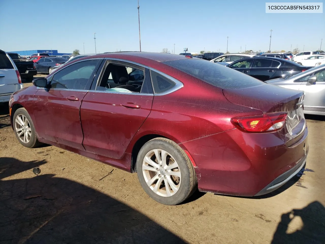 2015 Chrysler 200 Limited VIN: 1C3CCCAB5FN543317 Lot: 76403274