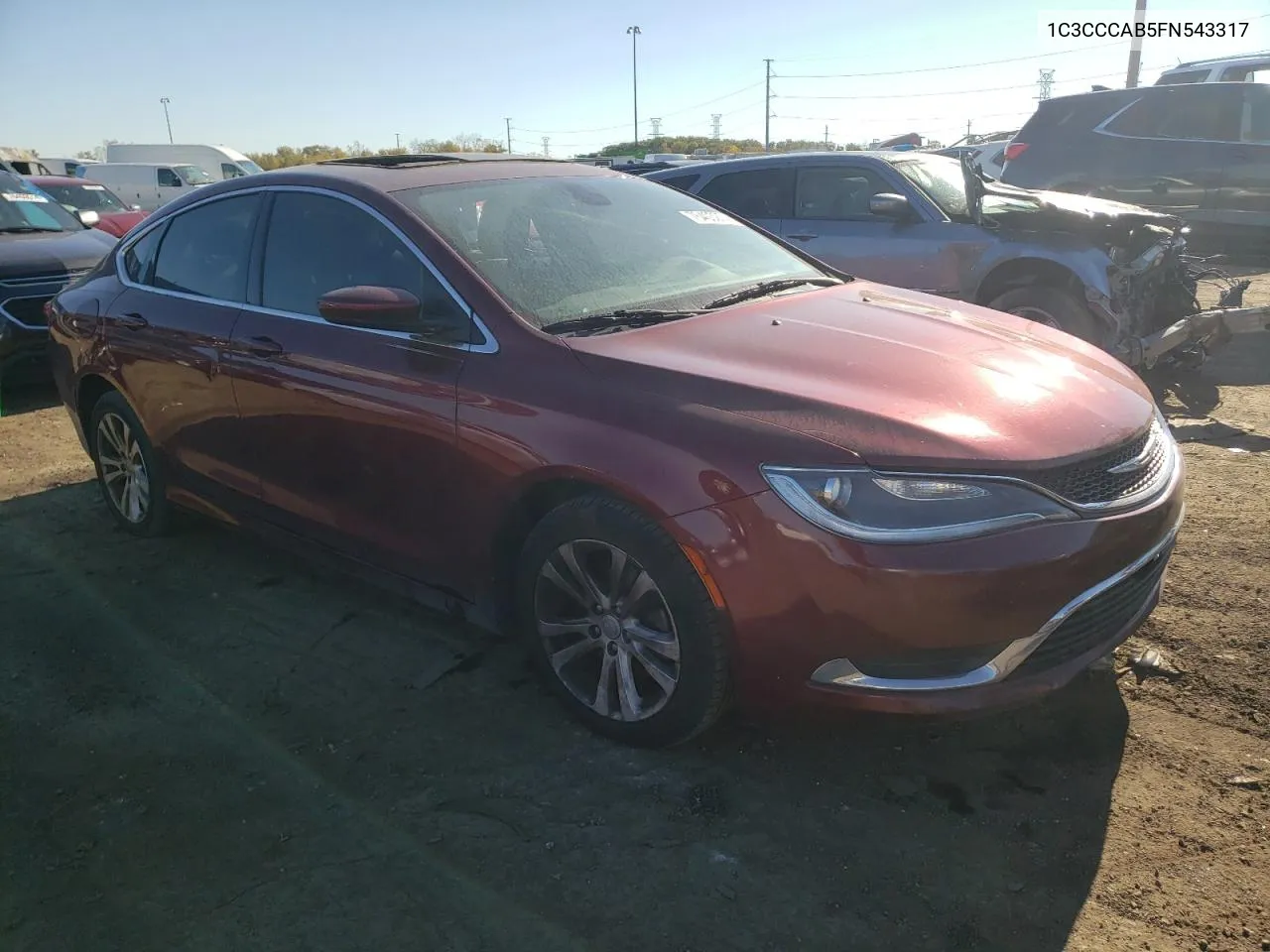 2015 Chrysler 200 Limited VIN: 1C3CCCAB5FN543317 Lot: 76403274