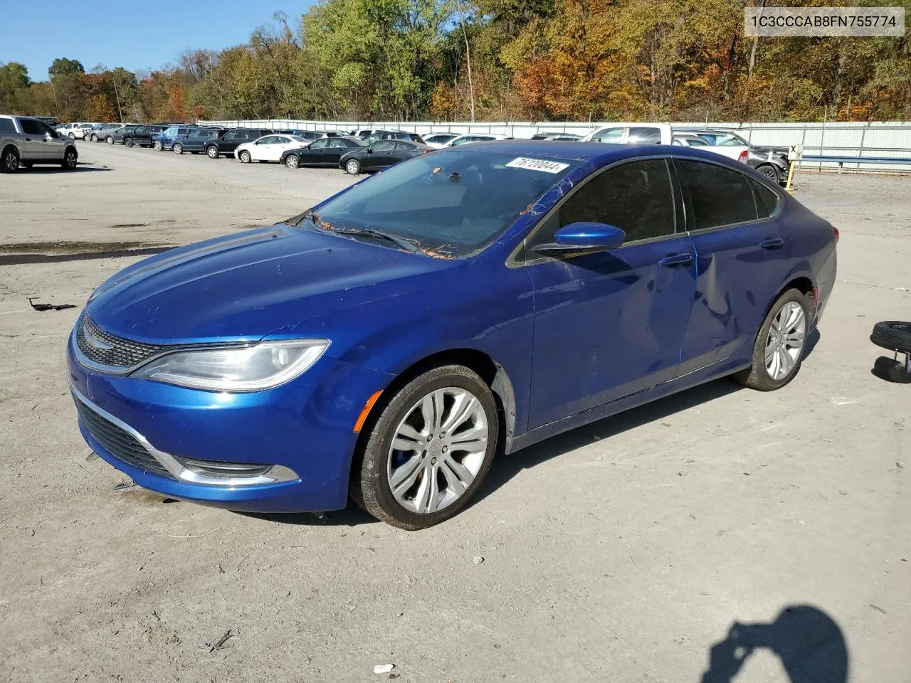 2015 Chrysler 200 Limited VIN: 1C3CCCAB8FN755774 Lot: 76720044