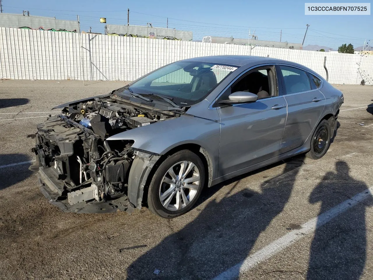 2015 Chrysler 200 Limited VIN: 1C3CCCAB0FN707525 Lot: 76770244