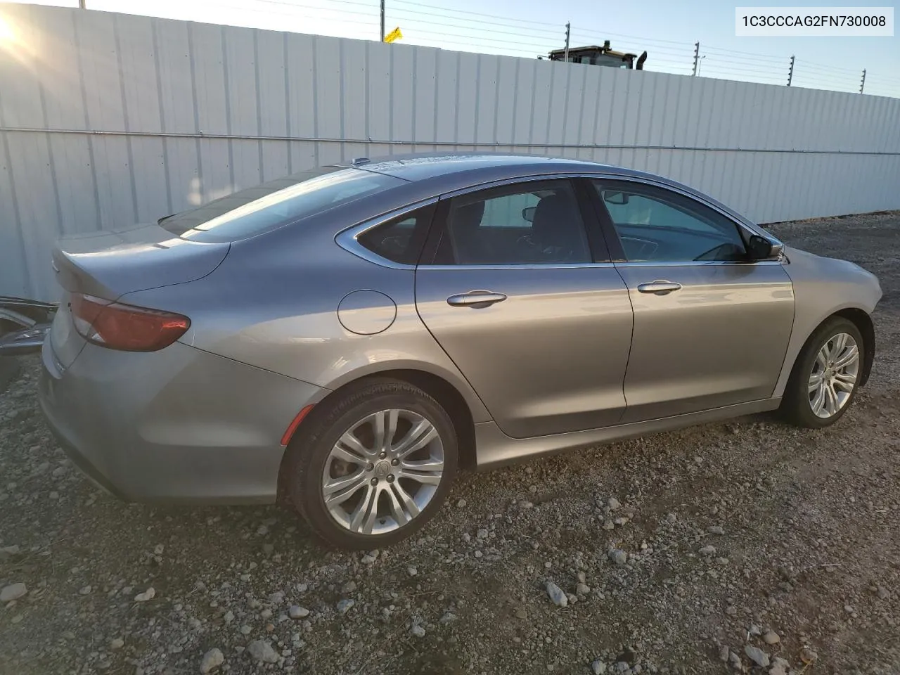 2015 Chrysler 200 Limited VIN: 1C3CCCAG2FN730008 Lot: 76924604