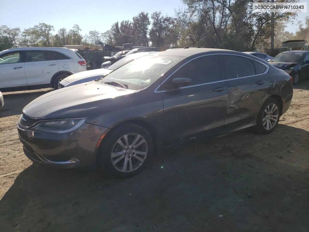 2015 Chrysler 200 Limited VIN: 1C3CCCAB9FN710343 Lot: 77007334