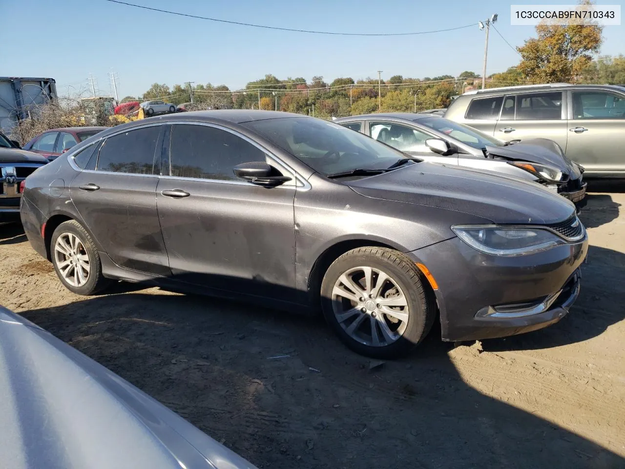 2015 Chrysler 200 Limited VIN: 1C3CCCAB9FN710343 Lot: 77007334