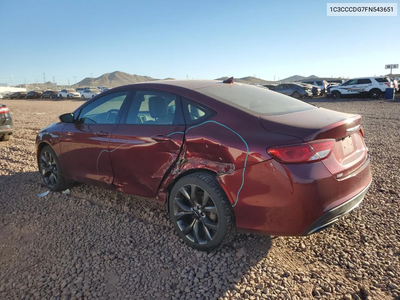 2015 Chrysler 200 S VIN: 1C3CCCDG7FN543651 Lot: 77156834