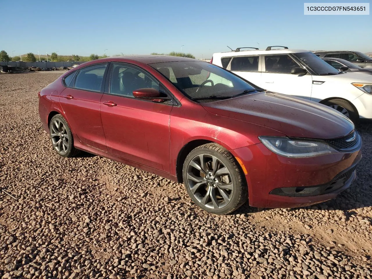 2015 Chrysler 200 S VIN: 1C3CCCDG7FN543651 Lot: 77156834