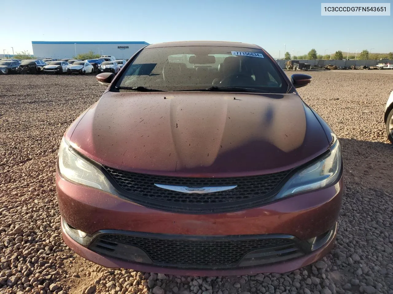 2015 Chrysler 200 S VIN: 1C3CCCDG7FN543651 Lot: 77156834