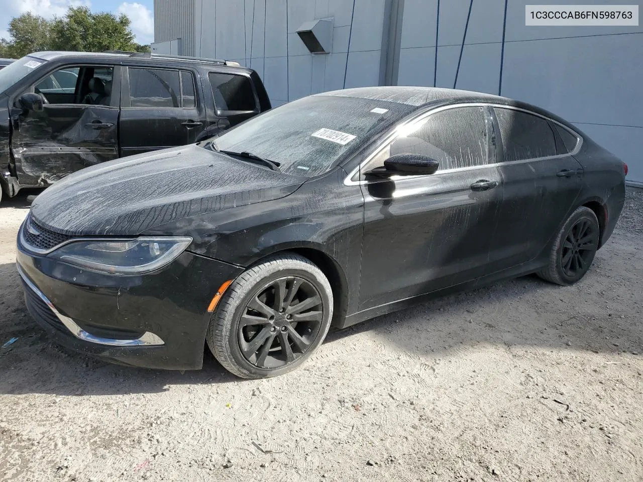 2015 Chrysler 200 Limited VIN: 1C3CCCAB6FN598763 Lot: 78702914