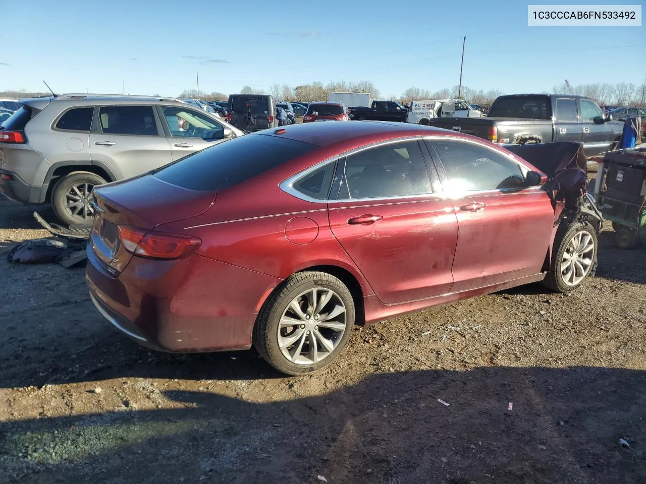 2015 Chrysler 200 Limited VIN: 1C3CCCAB6FN533492 Lot: 79166414