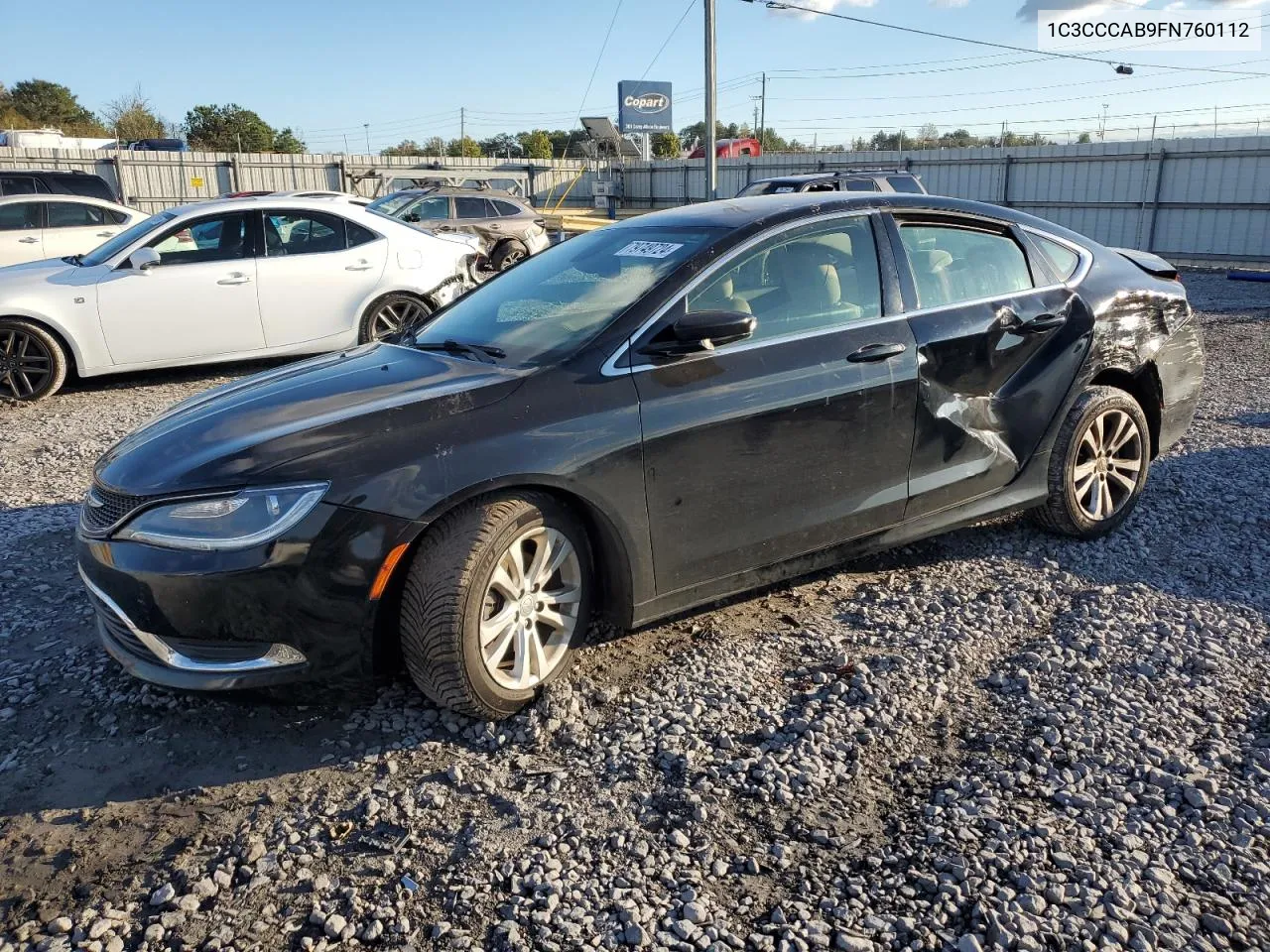 2015 Chrysler 200 Limited VIN: 1C3CCCAB9FN760112 Lot: 79749724