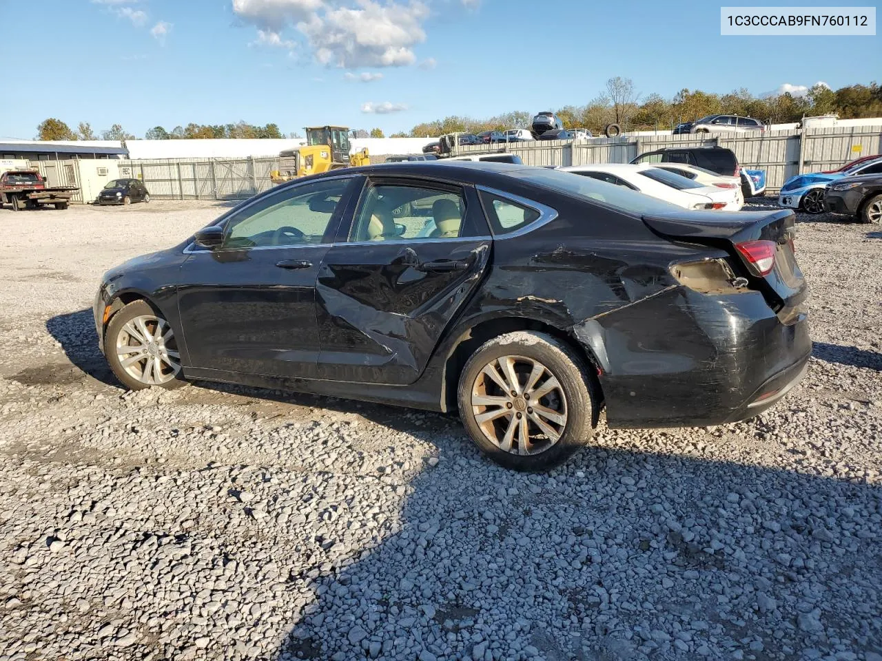 2015 Chrysler 200 Limited VIN: 1C3CCCAB9FN760112 Lot: 79749724