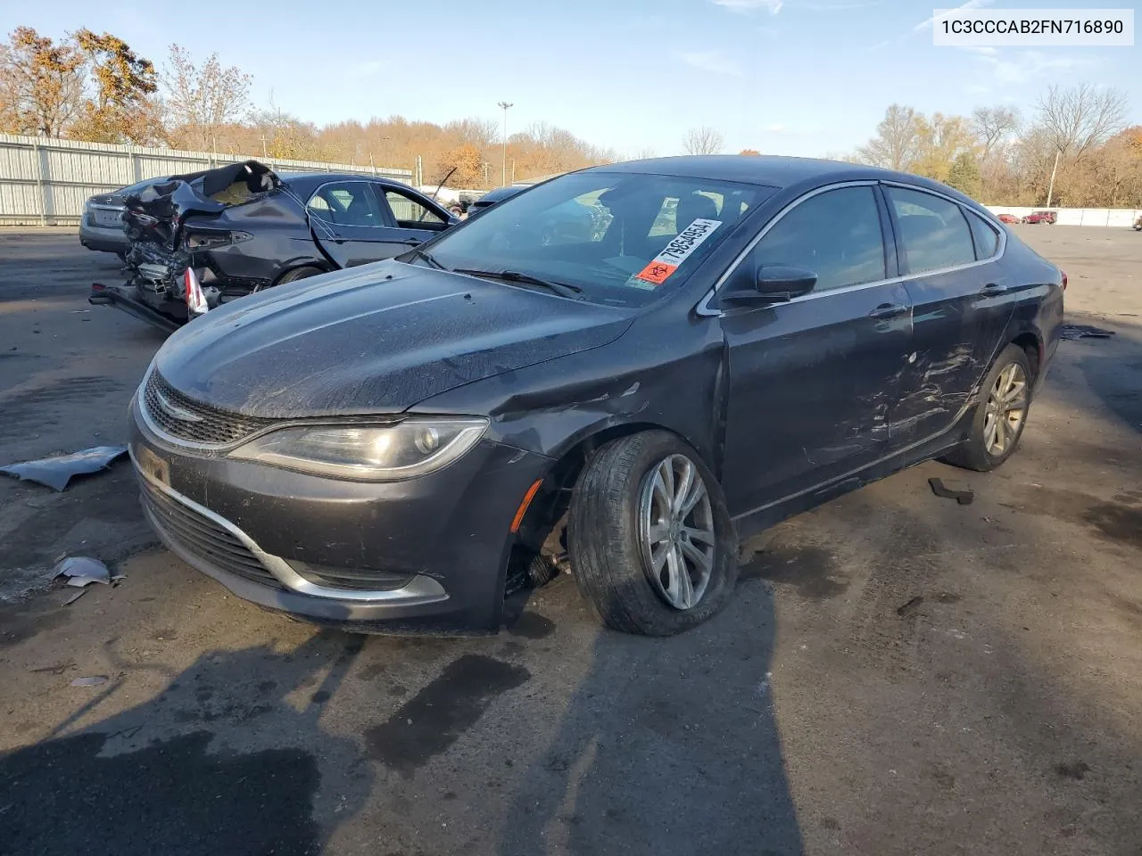 2015 Chrysler 200 Limited VIN: 1C3CCCAB2FN716890 Lot: 79854954