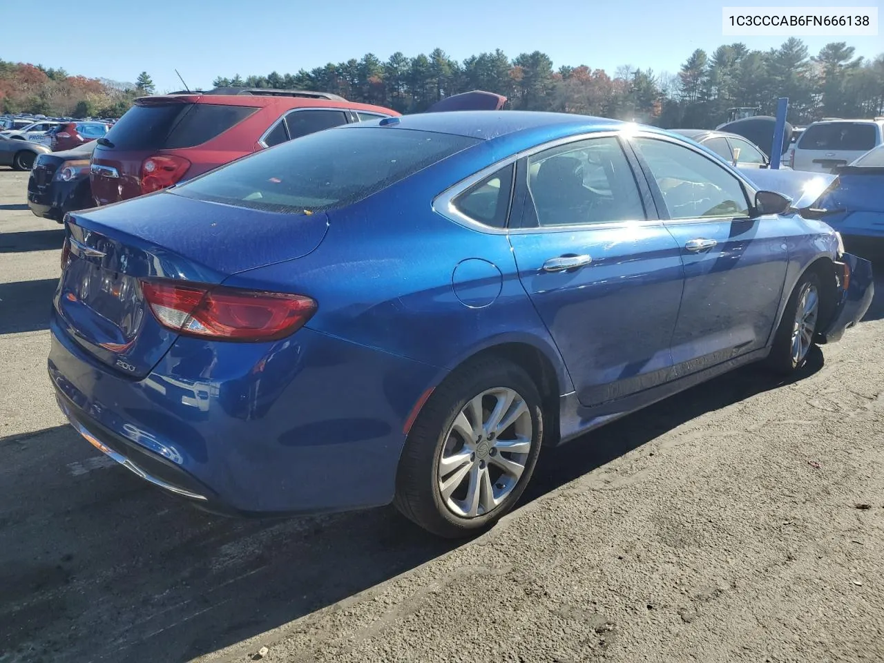 2015 Chrysler 200 Limited VIN: 1C3CCCAB6FN666138 Lot: 80001584