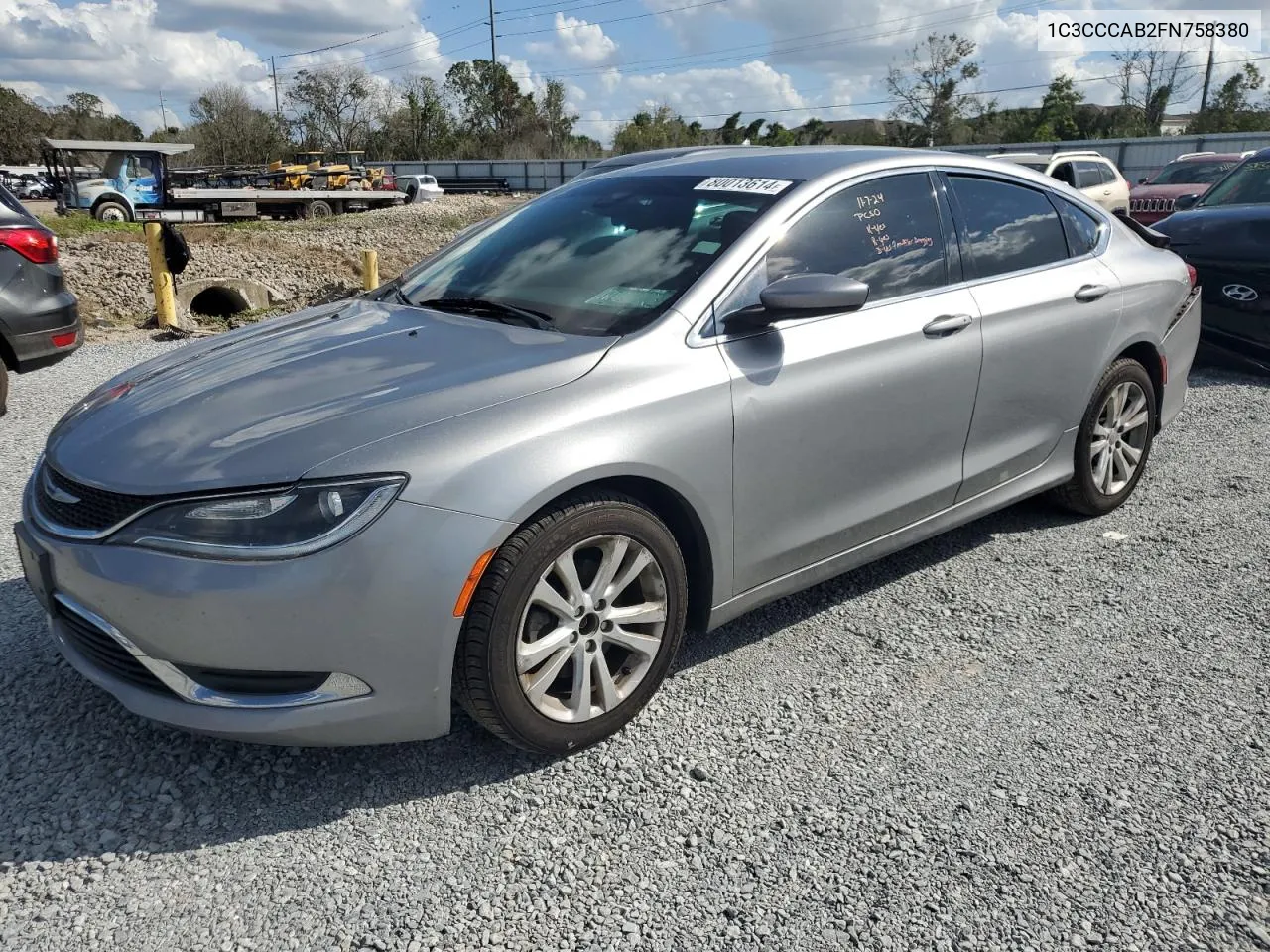 1C3CCCAB2FN758380 2015 Chrysler 200 Limited