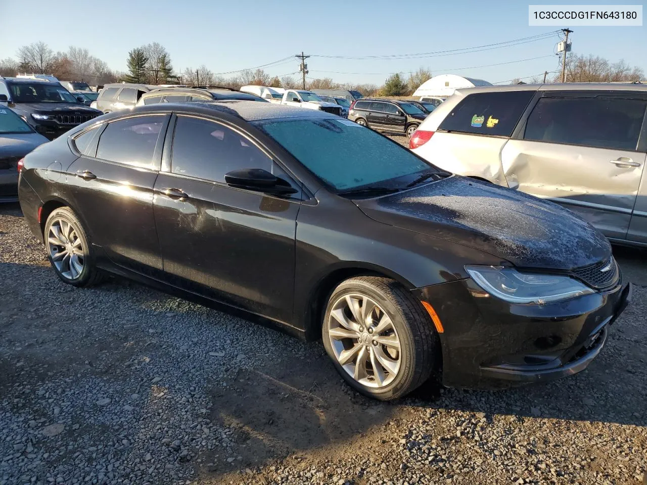 2015 Chrysler 200 S VIN: 1C3CCCDG1FN643180 Lot: 80050624