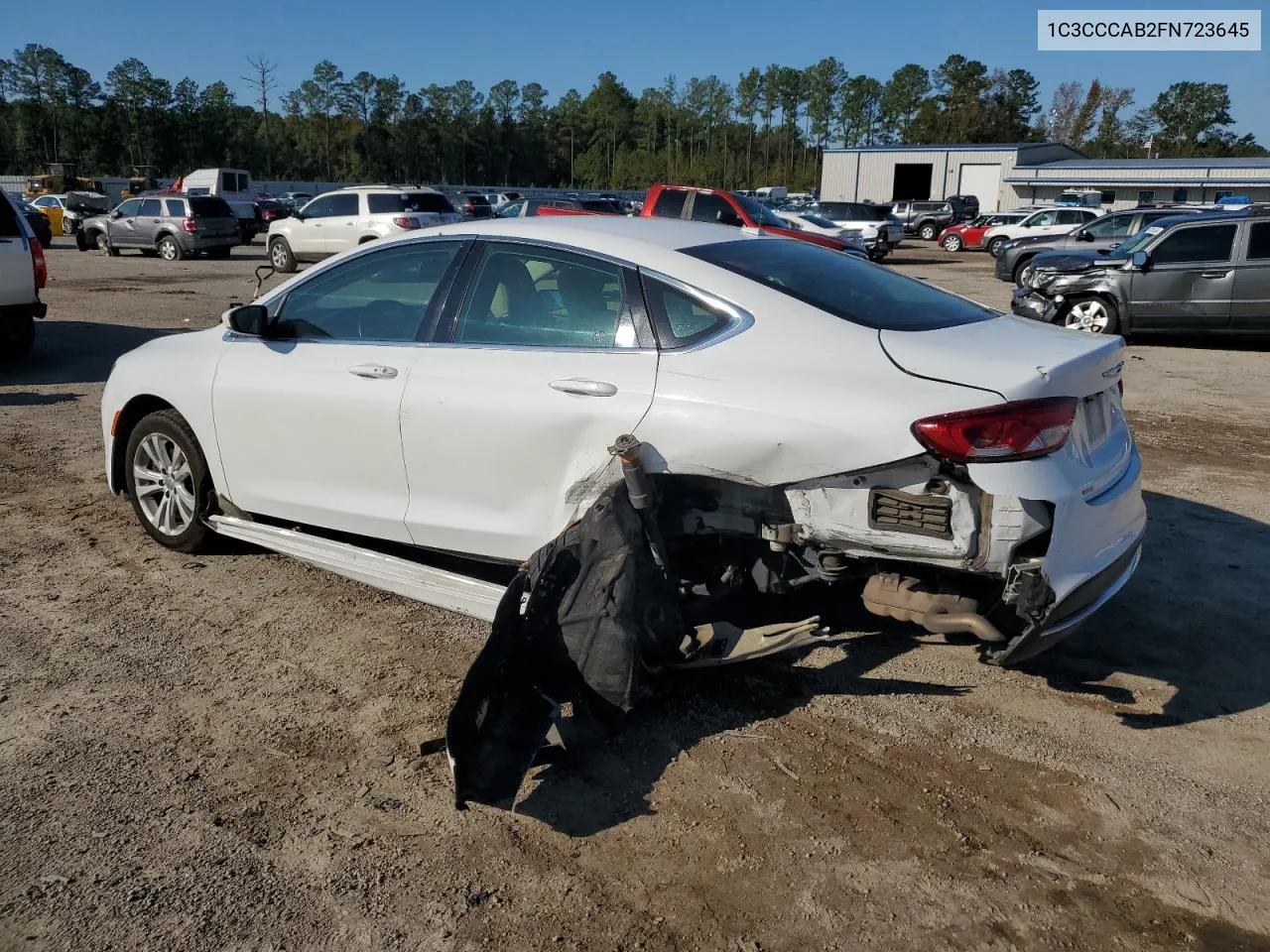 2015 Chrysler 200 Limited VIN: 1C3CCCAB2FN723645 Lot: 80088984