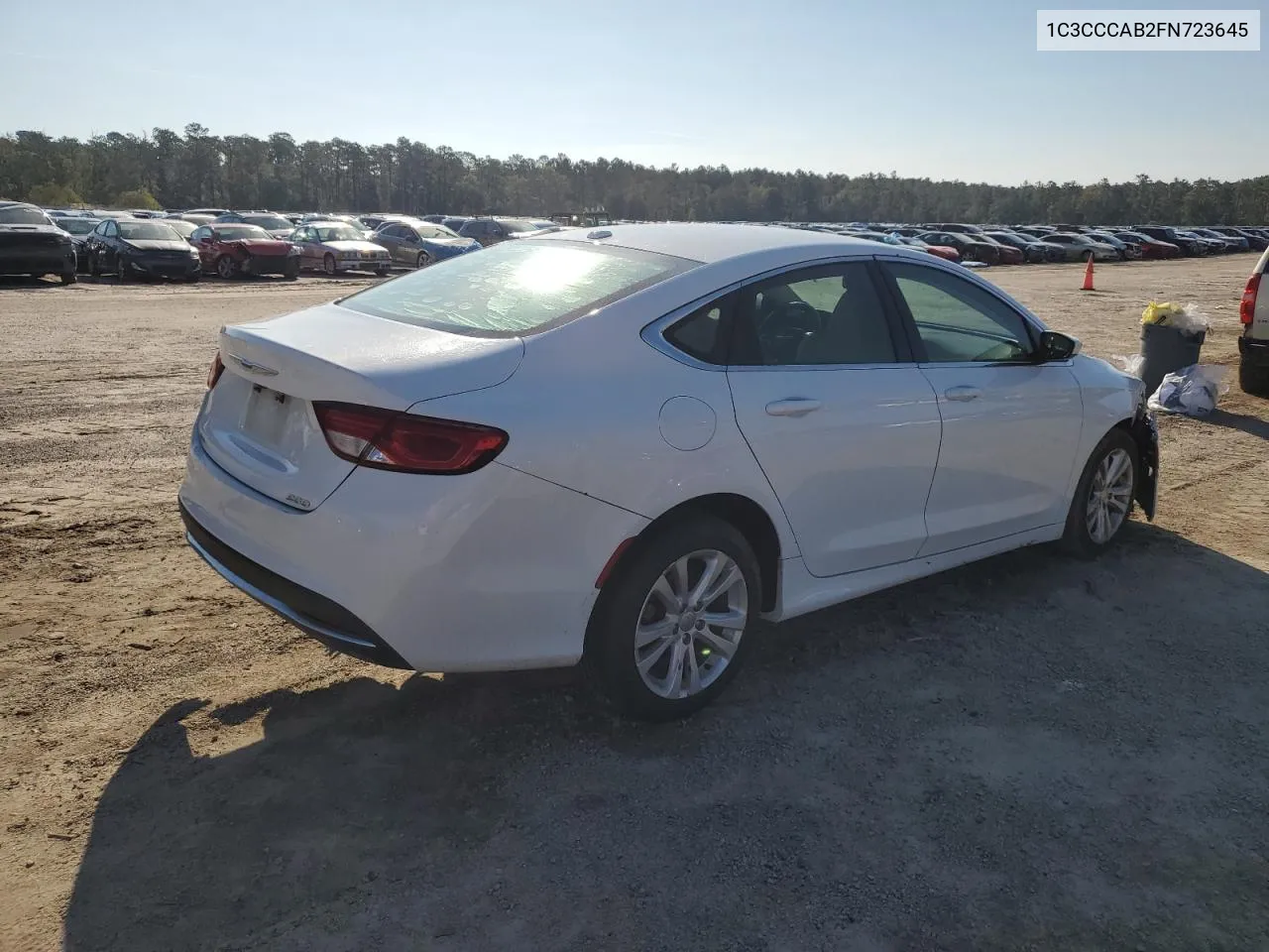 2015 Chrysler 200 Limited VIN: 1C3CCCAB2FN723645 Lot: 80088984