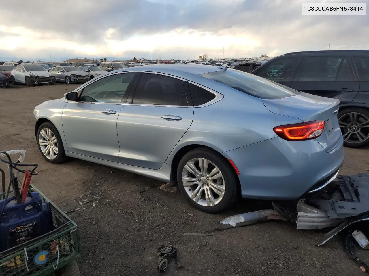 2015 Chrysler 200 Limited VIN: 1C3CCCAB6FN673414 Lot: 80962034