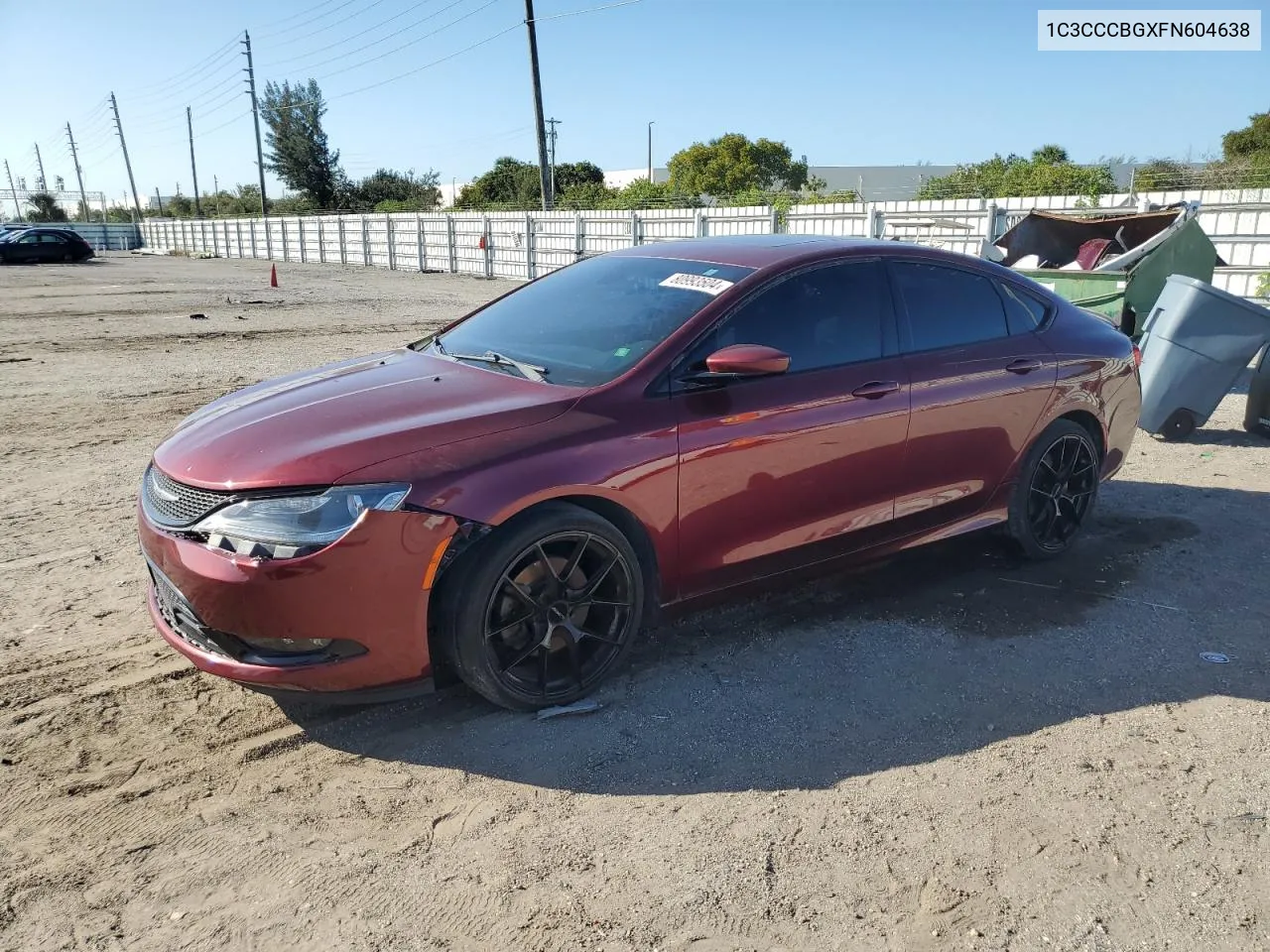 2015 Chrysler 200 S VIN: 1C3CCCBGXFN604638 Lot: 80993504