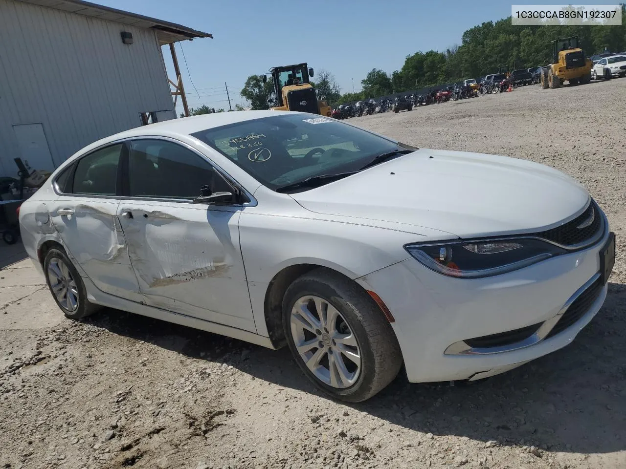 2016 Chrysler 200 Limited VIN: 1C3CCCAB8GN192307 Lot: 54551954