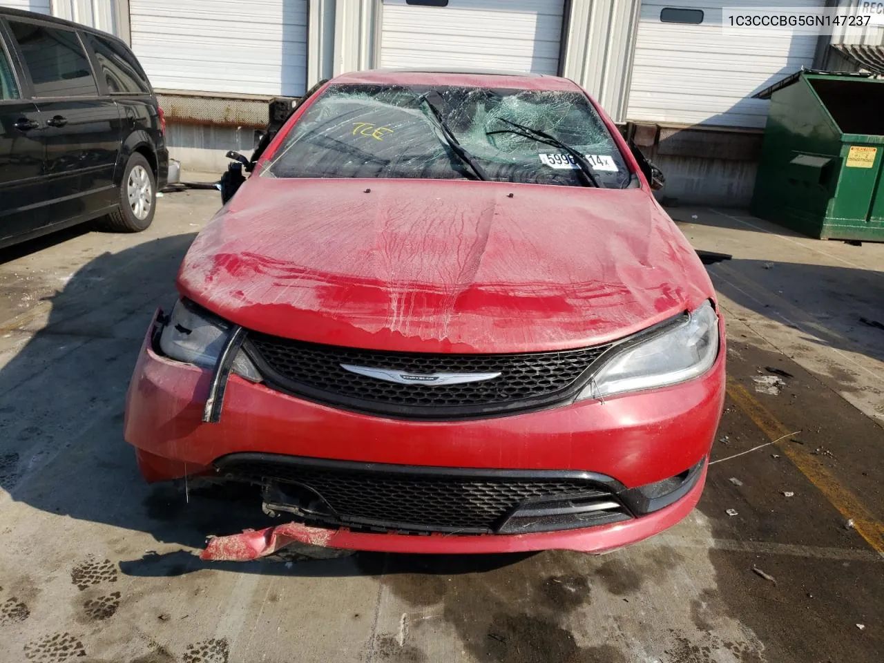 1C3CCCBG5GN147237 2016 Chrysler 200 S