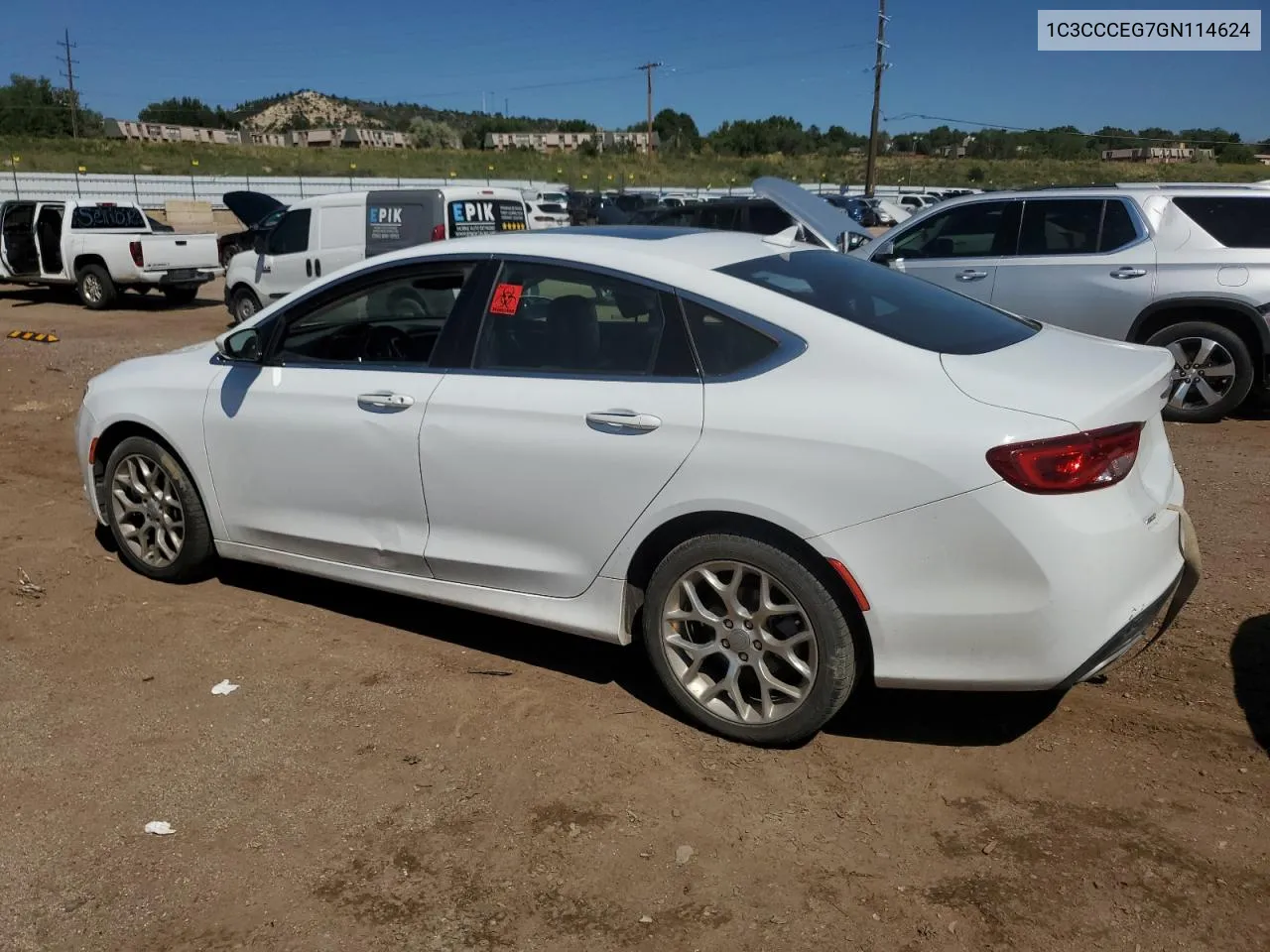 2016 Chrysler 200 C VIN: 1C3CCCEG7GN114624 Lot: 62480624