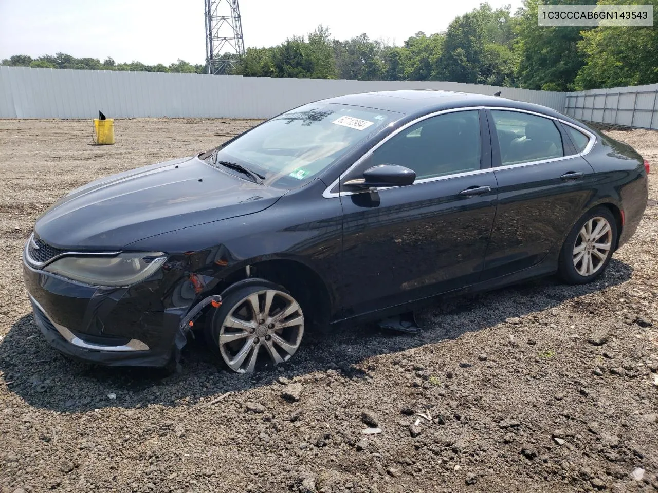 1C3CCCAB6GN143543 2016 Chrysler 200 Limited