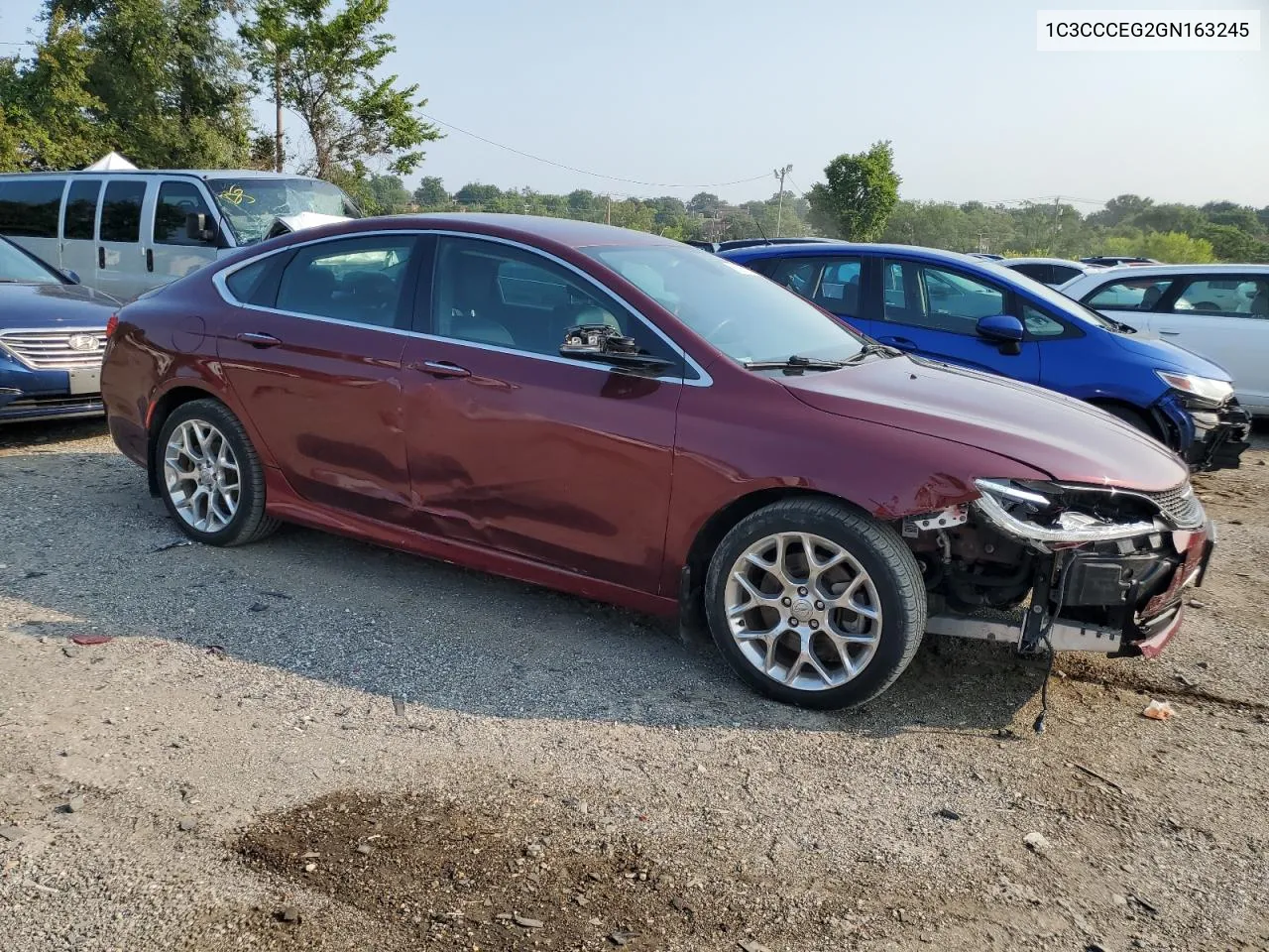 2016 Chrysler 200 C VIN: 1C3CCCEG2GN163245 Lot: 66265194