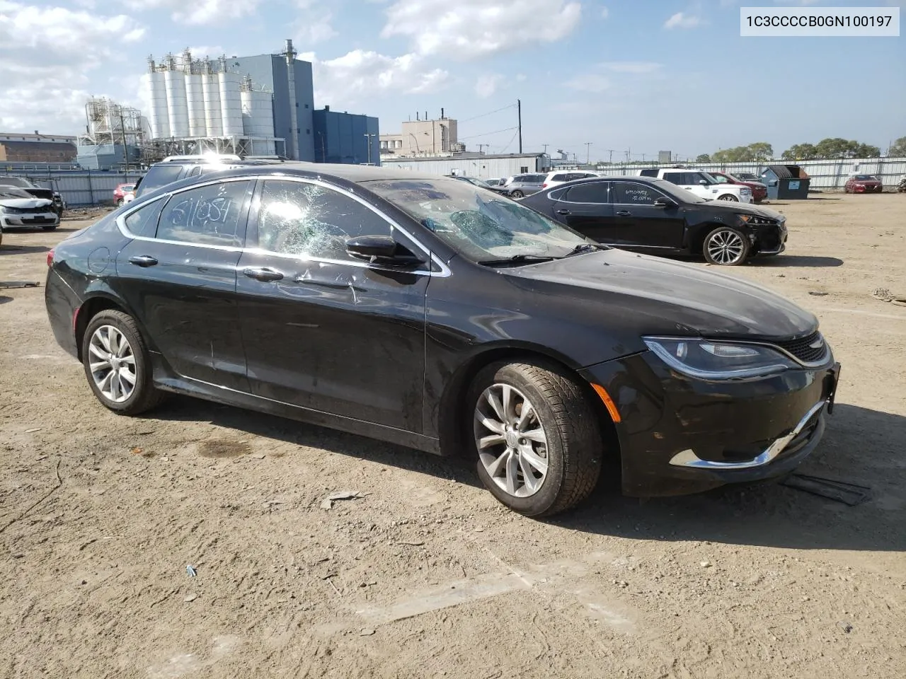 2016 Chrysler 200 C VIN: 1C3CCCCB0GN100197 Lot: 69568084