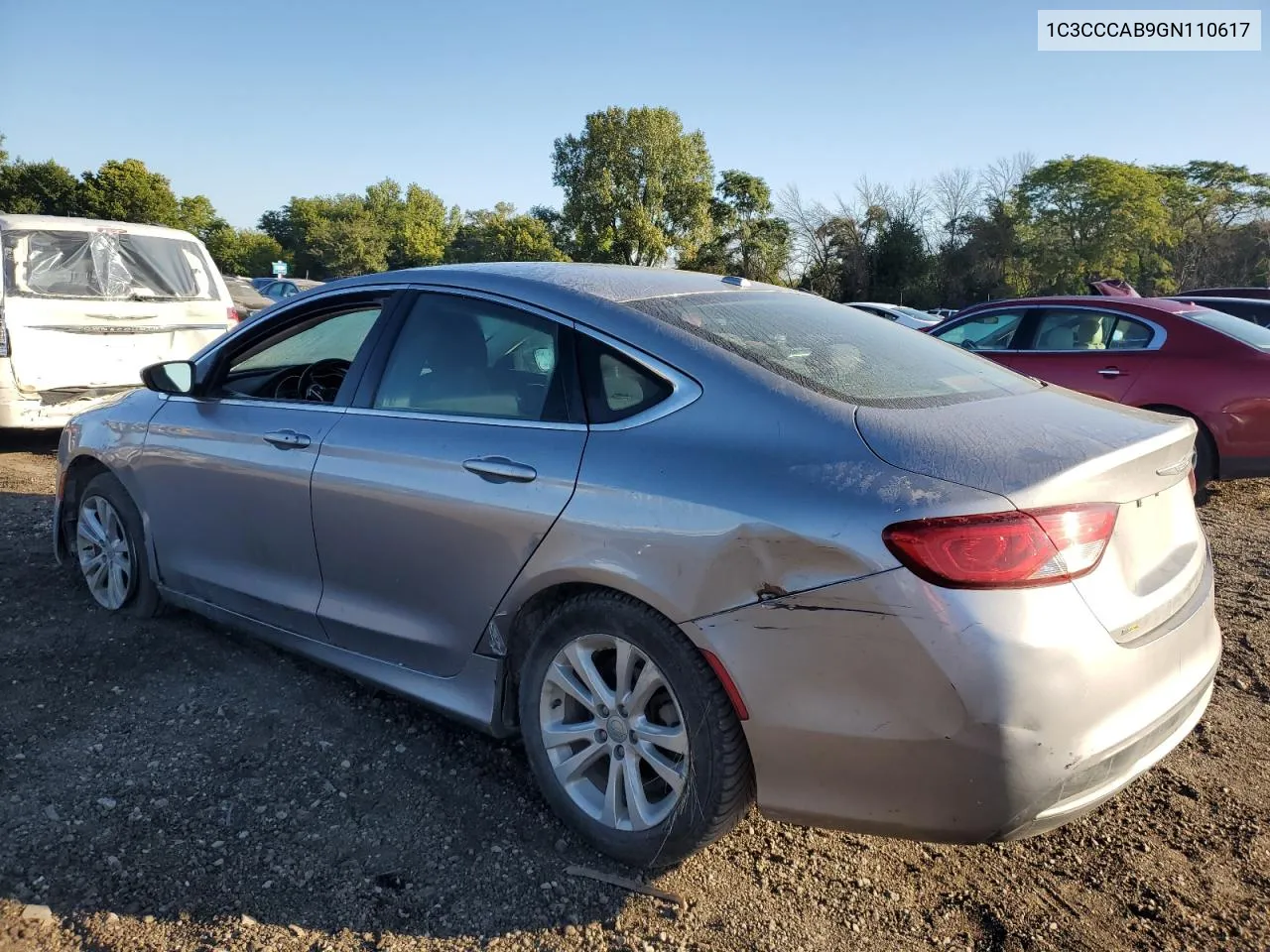 2016 Chrysler 200 Limited VIN: 1C3CCCAB9GN110617 Lot: 70088744