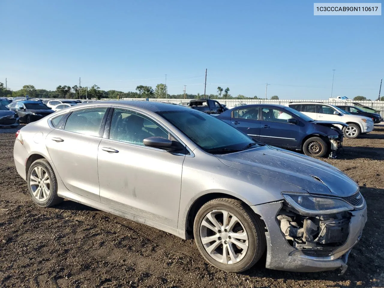 2016 Chrysler 200 Limited VIN: 1C3CCCAB9GN110617 Lot: 70088744