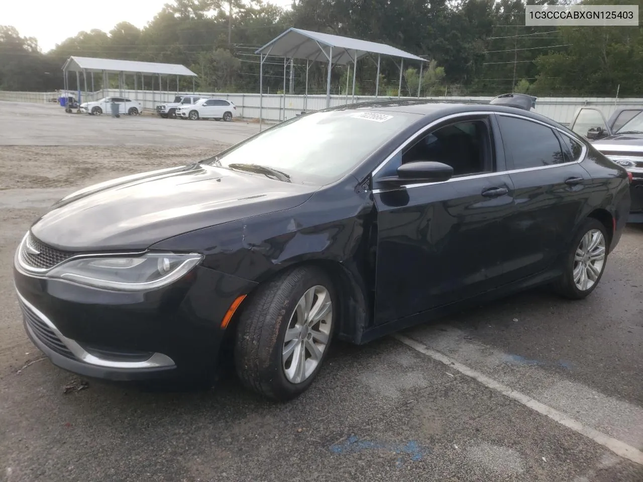 2016 Chrysler 200 Limited VIN: 1C3CCCABXGN125403 Lot: 70226664