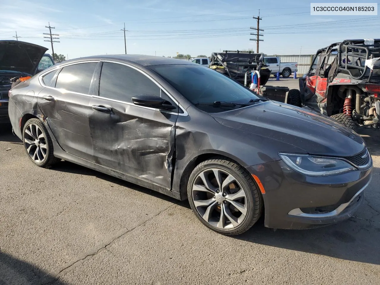 2016 Chrysler 200 C VIN: 1C3CCCCG4GN185203 Lot: 70266734