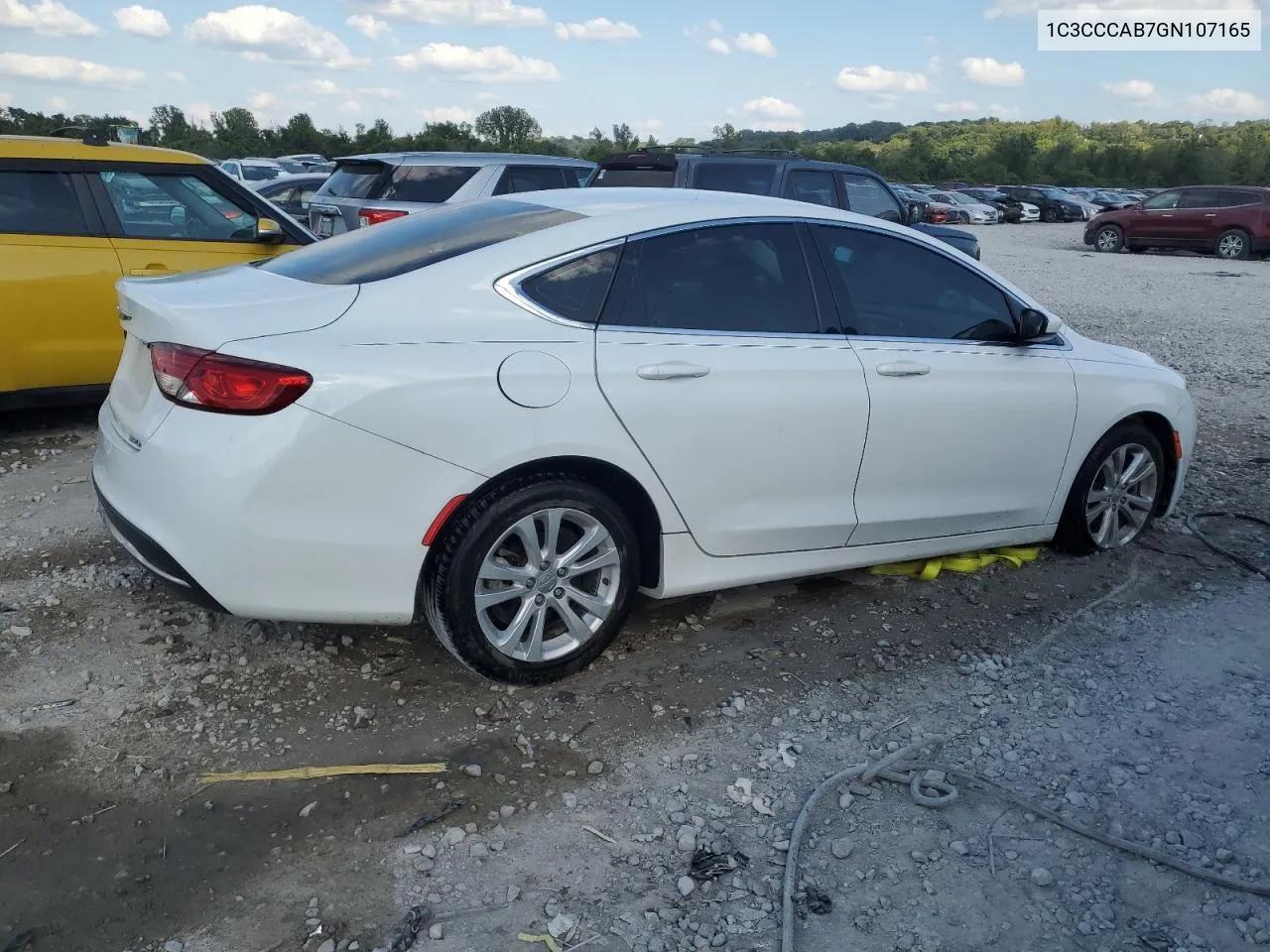 2016 Chrysler 200 Limited VIN: 1C3CCCAB7GN107165 Lot: 70523654