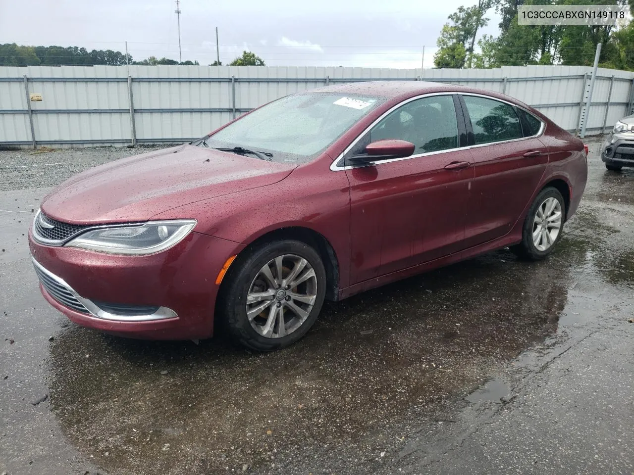 2016 Chrysler 200 Limited VIN: 1C3CCCABXGN149118 Lot: 71201174