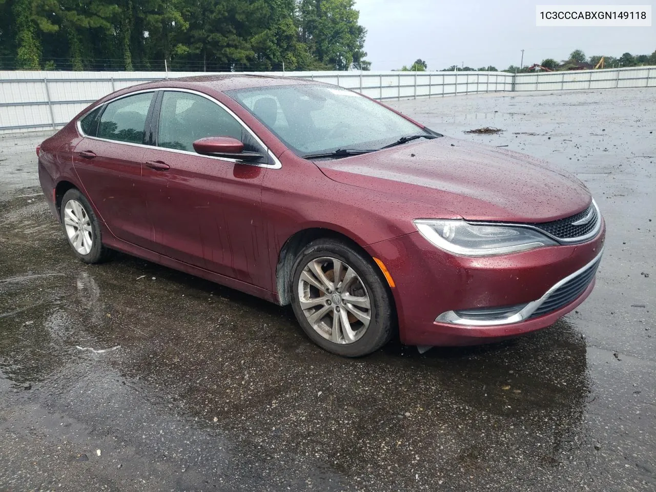 2016 Chrysler 200 Limited VIN: 1C3CCCABXGN149118 Lot: 71201174